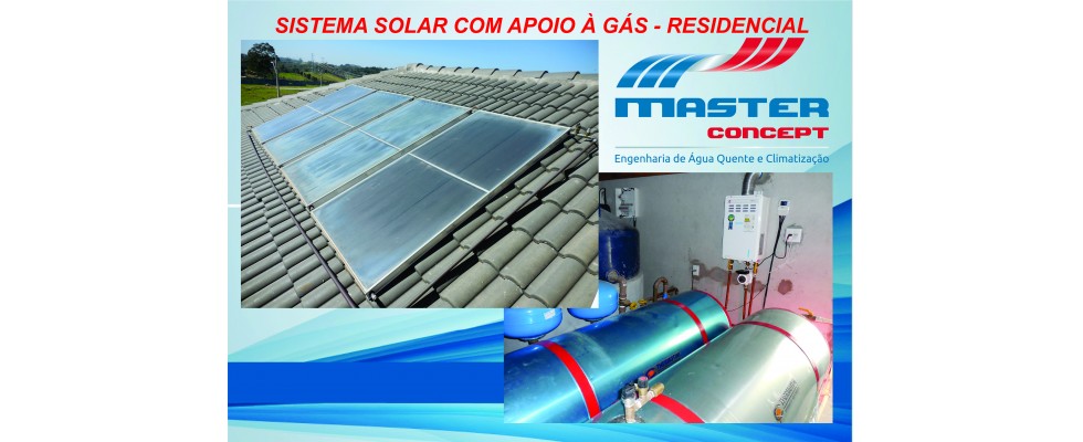 Residência - Condomínio Granja Anita - Mogi das Cruzes: Sistema de Aquecimento de Água de Consumo: 04 Coletores Solar Plano 2,0 m² de área coletora cada + 02 Reservatórios Térmicos de 500 Litros + 01 Aquecedor à Gás Rheem com Potência de 49.953kcal/h